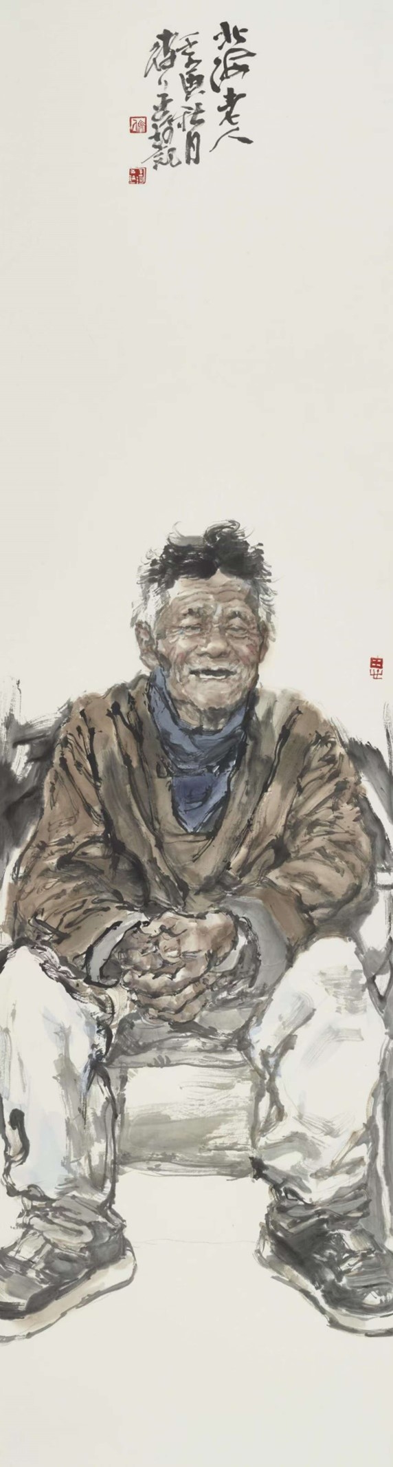 <h2>广西北海人</h2><p>作者：王珂</p><p>创作年代：2023年</p><p>规格：48cmx180cm</p><p>品类：中国画</p>
